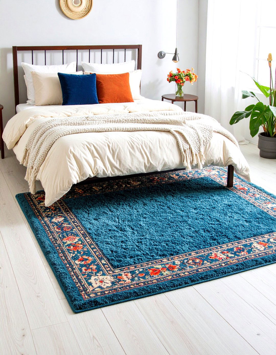 Bold Shag Rug Anchors Bedroom Comfort - 25 80s bedroom ideas