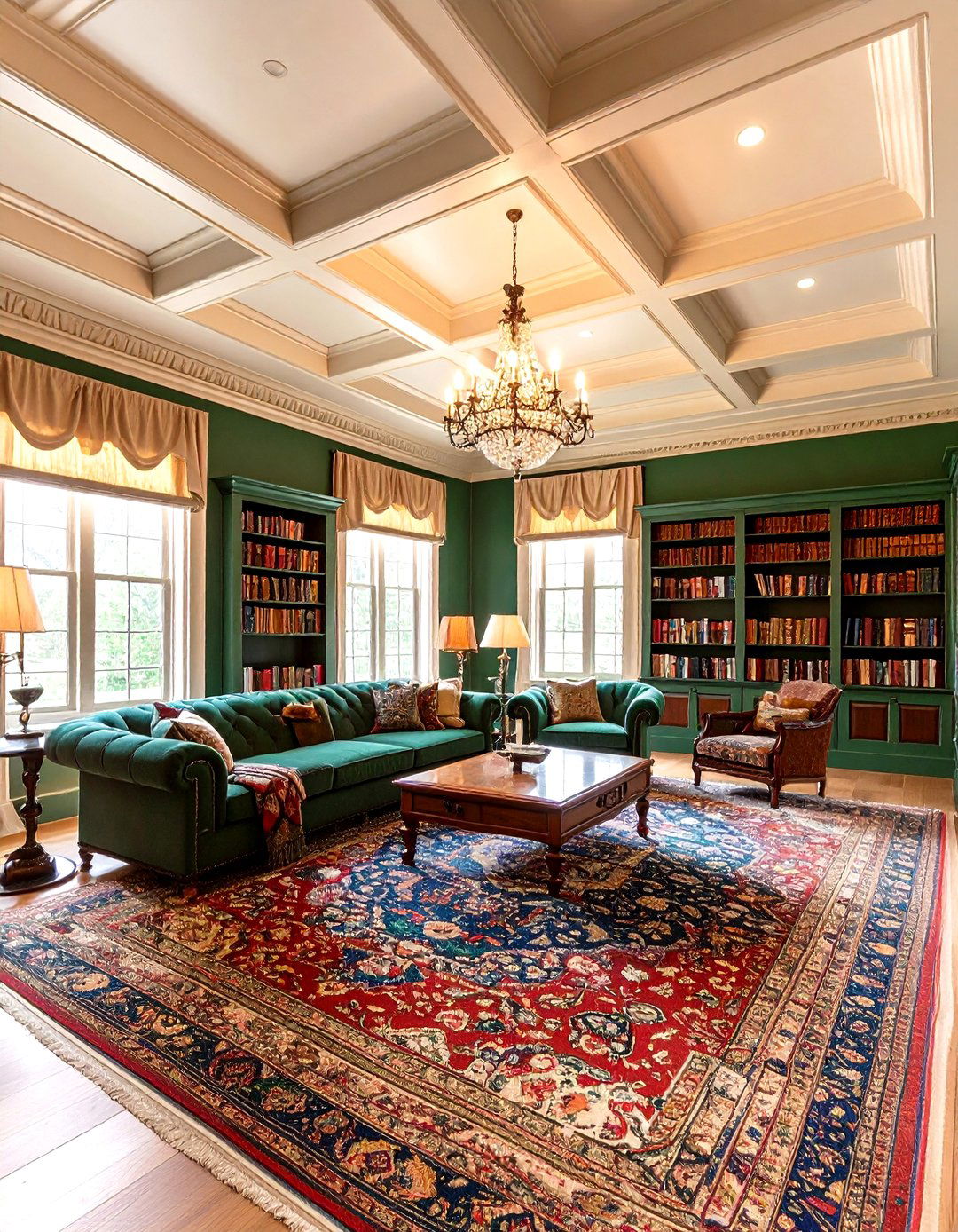 Book Room Green Heritage Look - 25 dark green home library ideas and inspiration