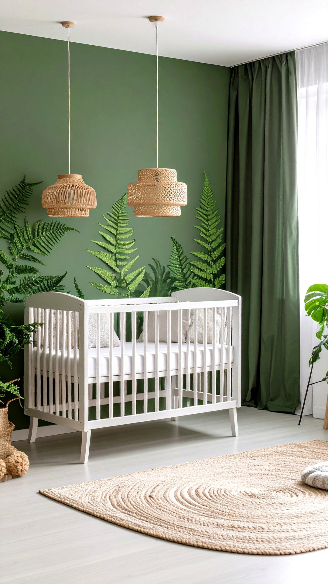 Botanical Wallpaper Green Nursery Accent - 25 green nursery ideas