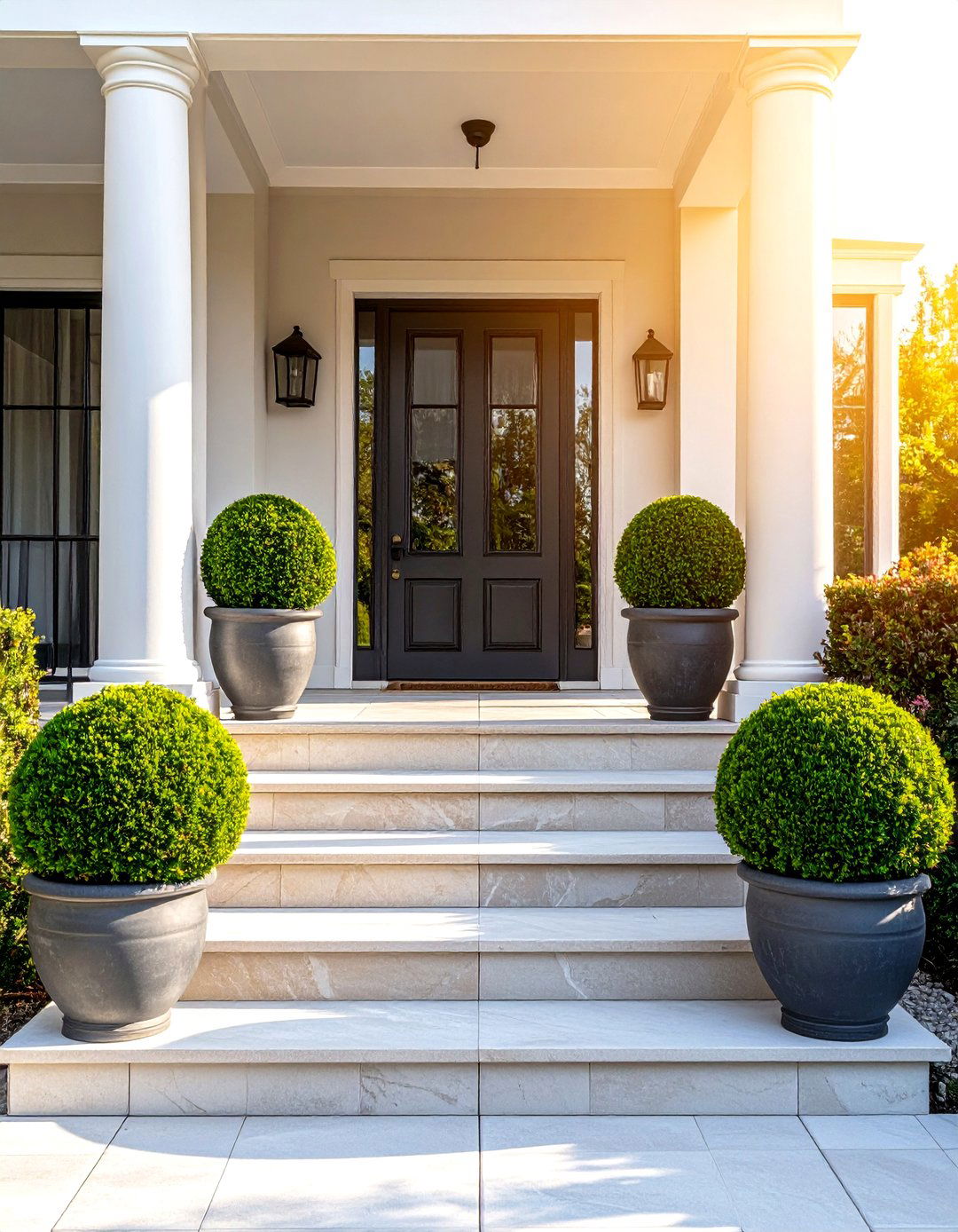 Boxwood Spheres Offer Year Round Structure and Privacy - 25 outdoor plants for patio