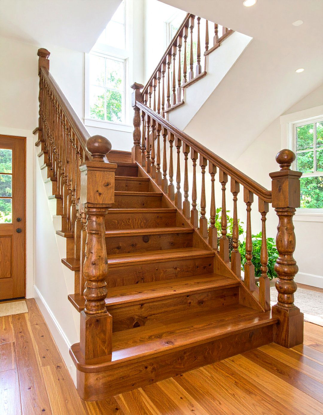 Branch Baluster Stair Railing - 25 farmhouse rustic stair railing ideas