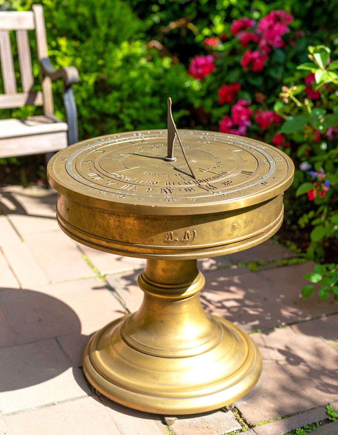 Brass Sundial Garden Gift - 25 21th wedding anniversary ideas