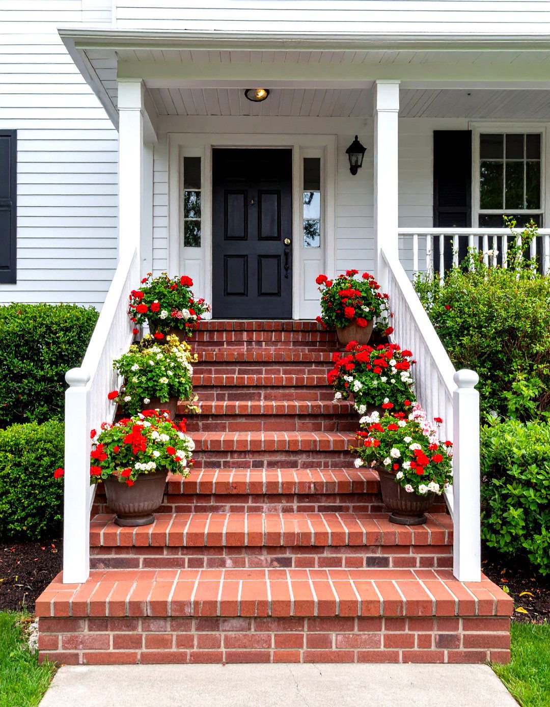 Brick Faced Front Steps for Timeless Texture - 25 front step ideas