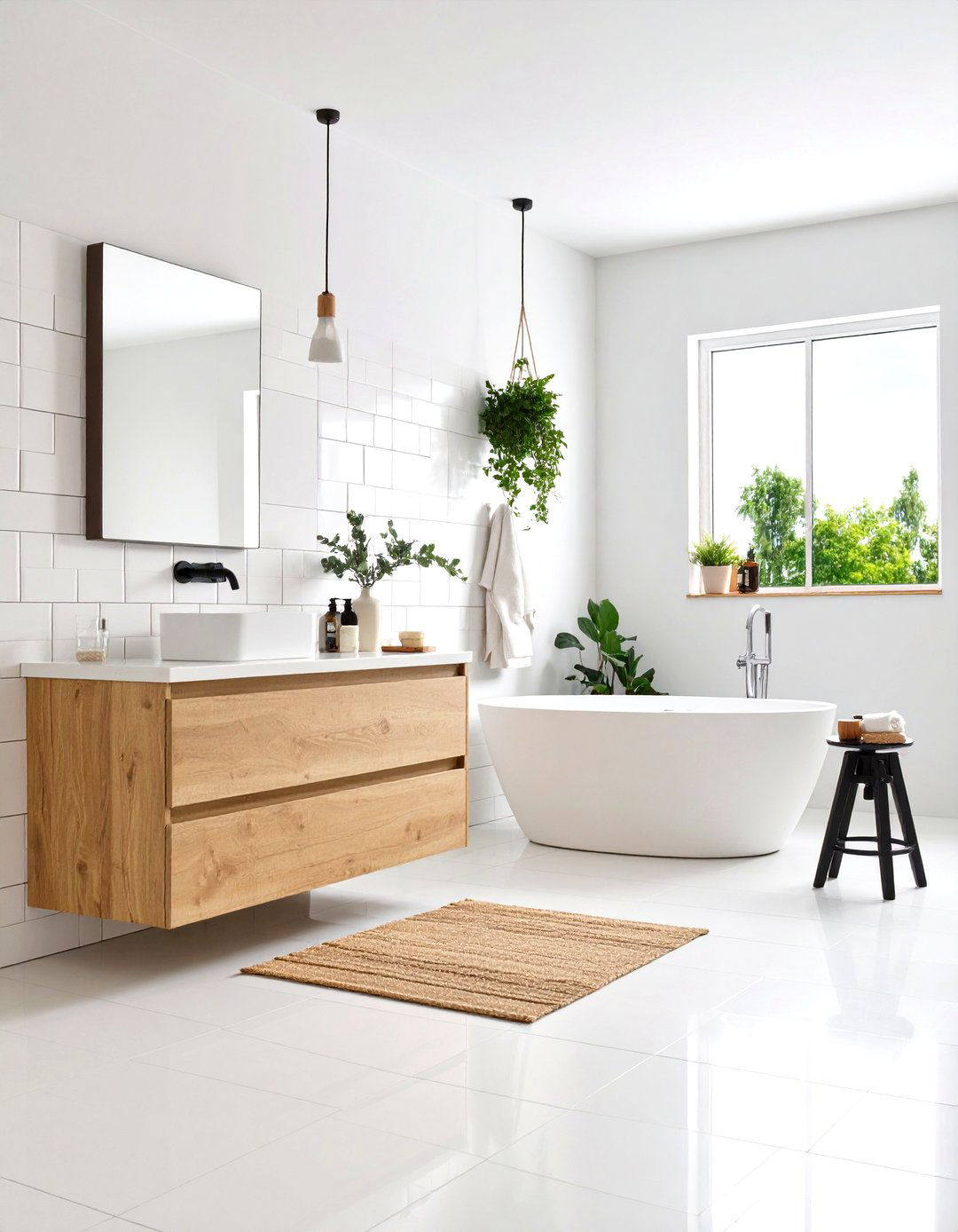 Bright White Monochrome Amplifies Light - 25 minimalist bathroom ideas