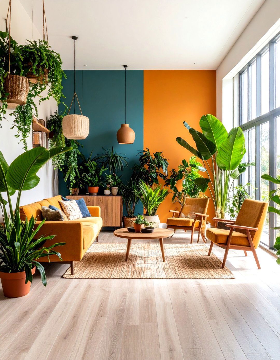 Bring in Indoor Plants for Natural Division in an Open Floor Plan - 25 open floor plan ideas