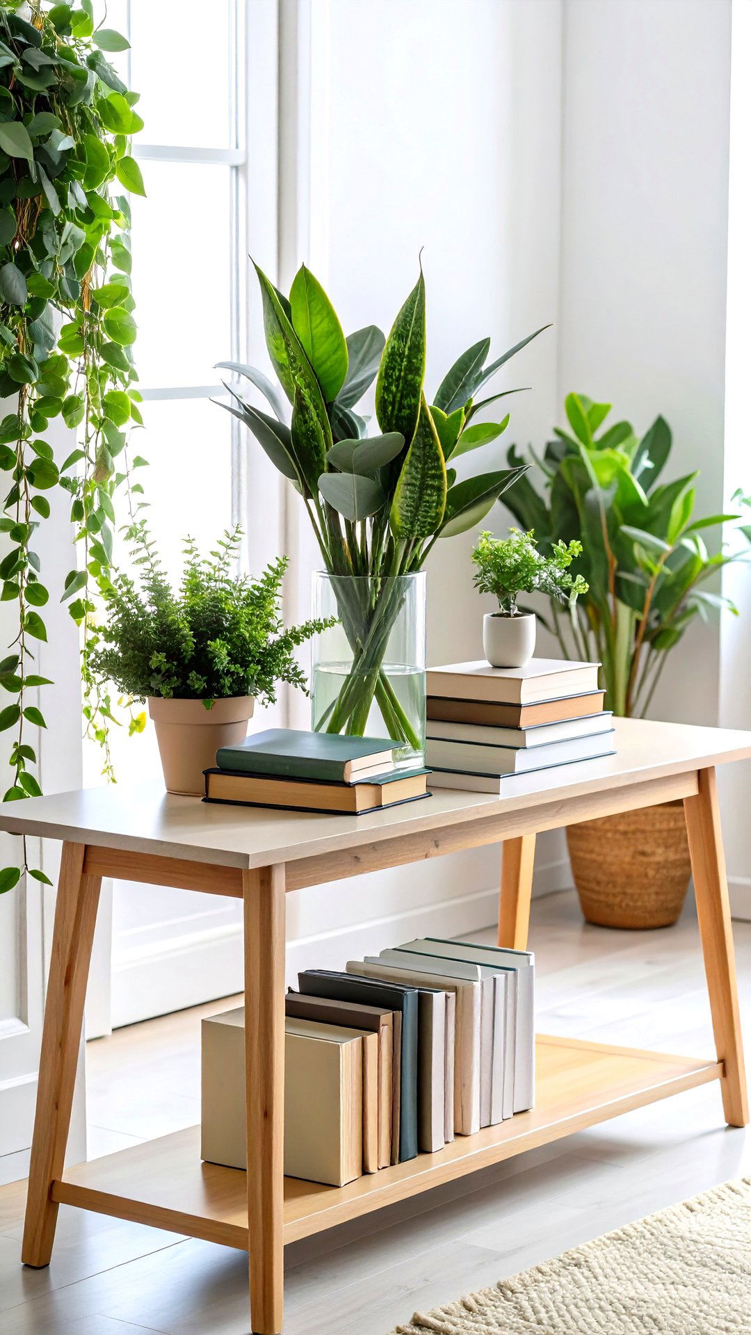 Bring the Outdoors In with Console Table Greenery - 25 console table decor ideas