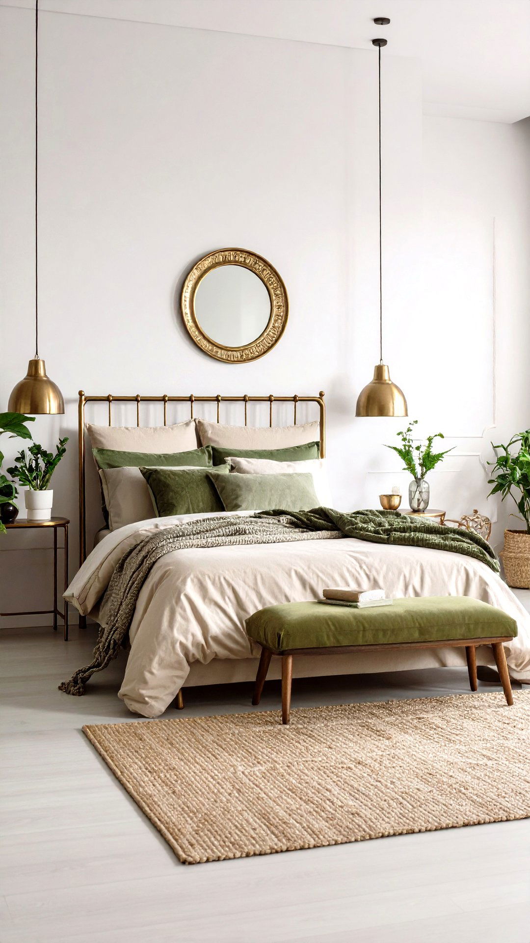 Bronze Accent Greek Bedroom Elegance - 25 greek bedroom design ideas