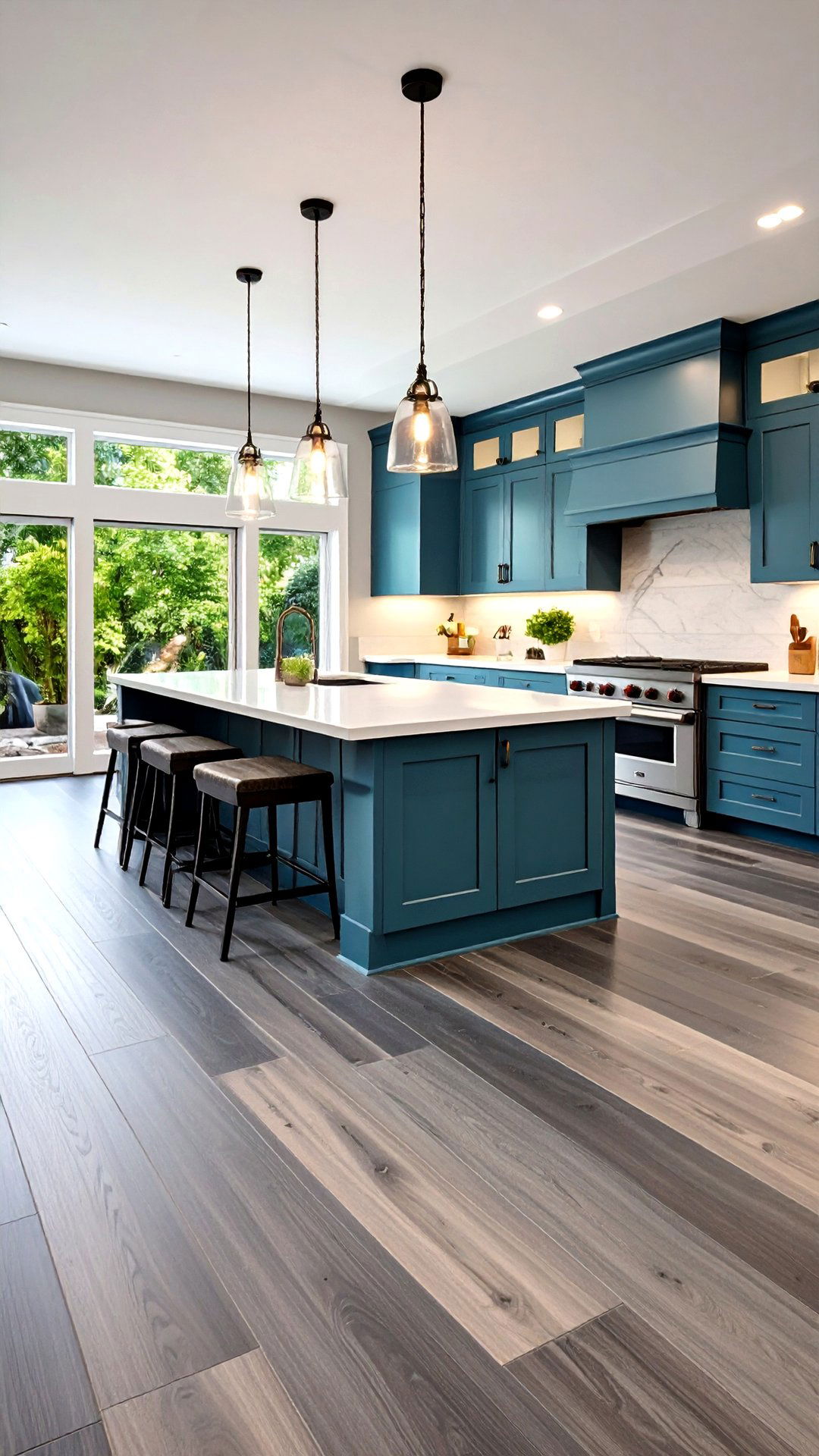 Budget Friendly Vinyl Plank - 25 black floor kitchen ideas