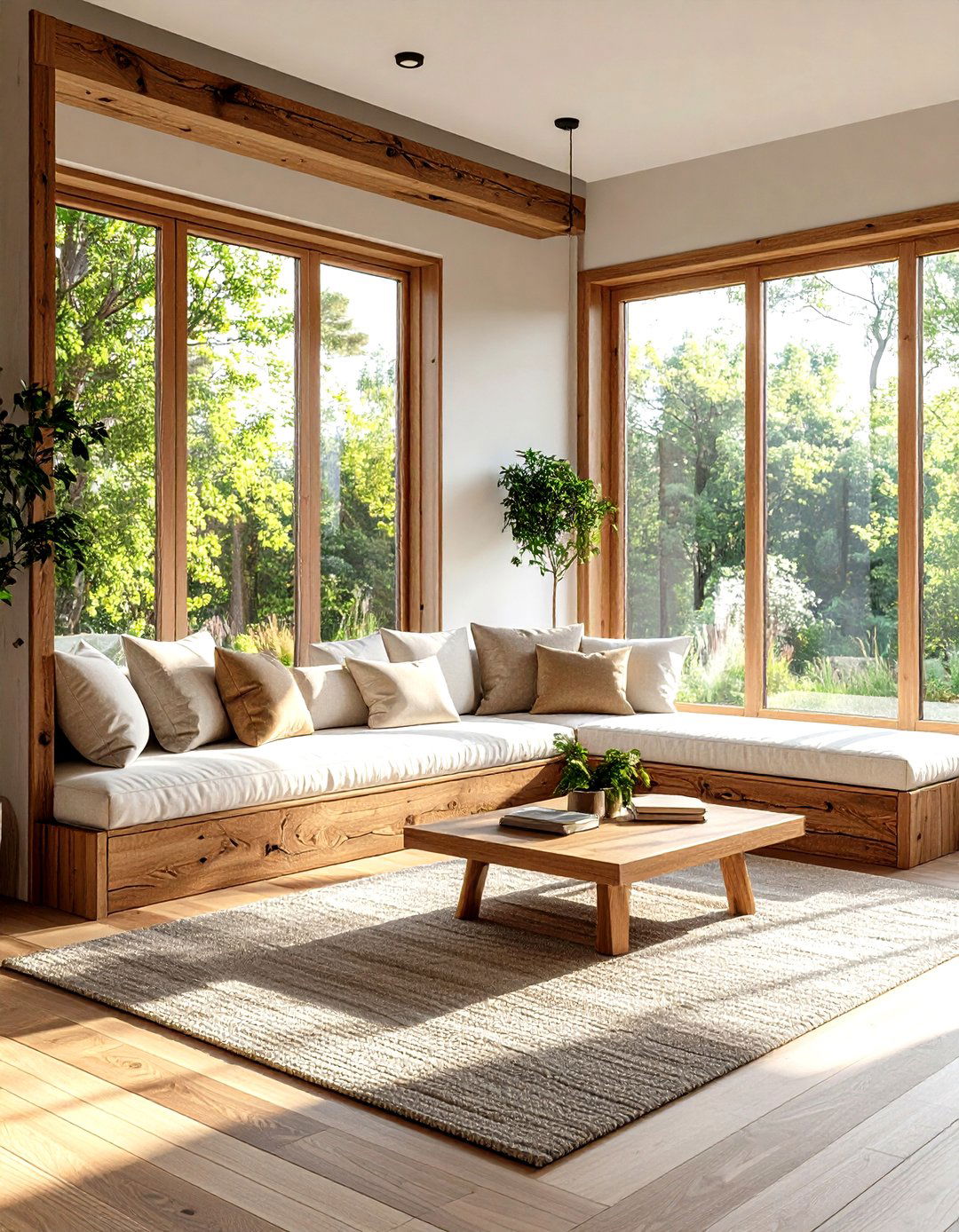 Build a Wood Framed Window Seat - 25 organic modern interior design ideas
