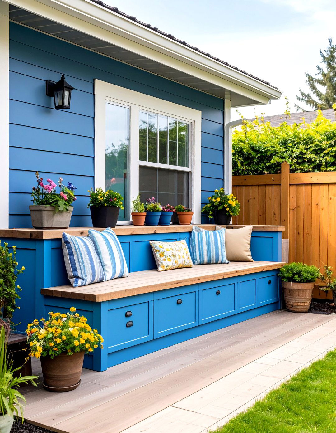 Built In Bench Storage Patio Deck to Declutter Fast - 25 patio deck ideas
