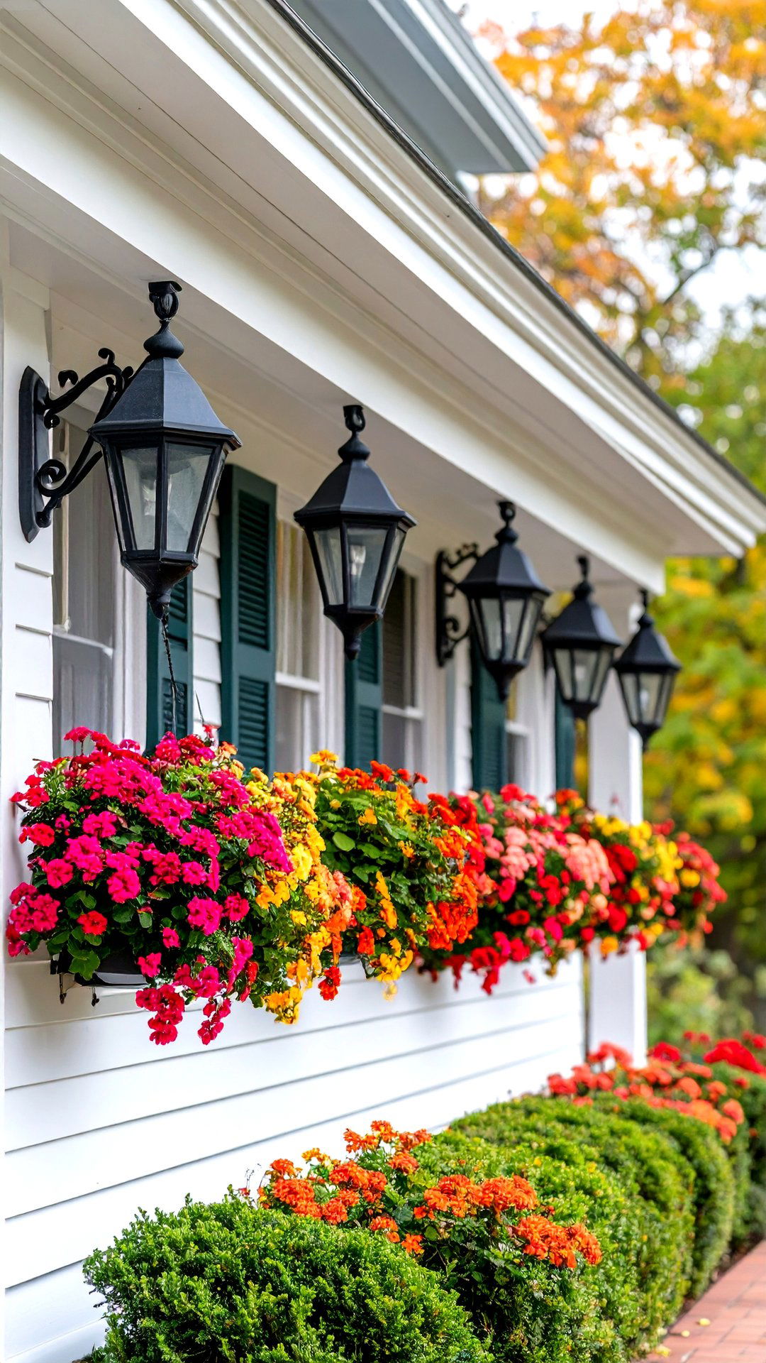 Built In Hooks Welcome Seasonal Wreath Swaps - 25 colonial front porch ideas