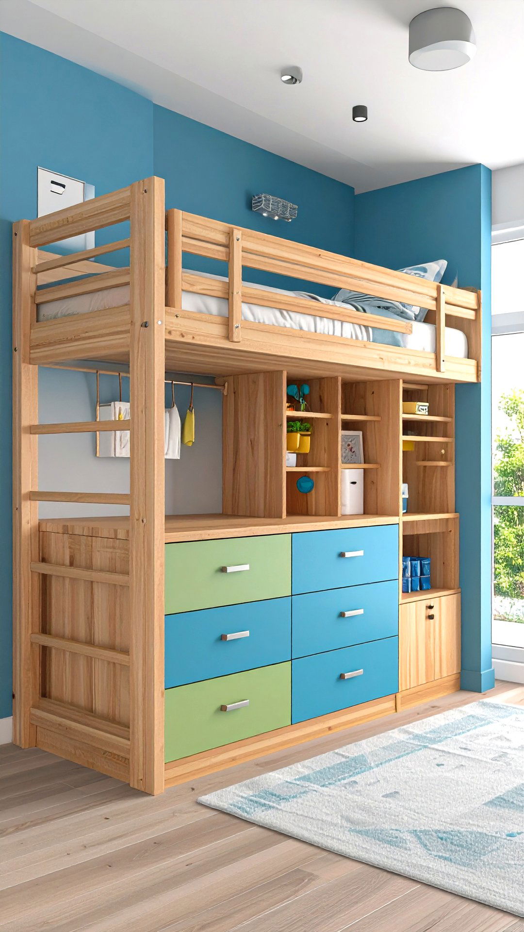 Built In Storage Bunk Room with Drawers and Cubbies - 25 bunk room ideas