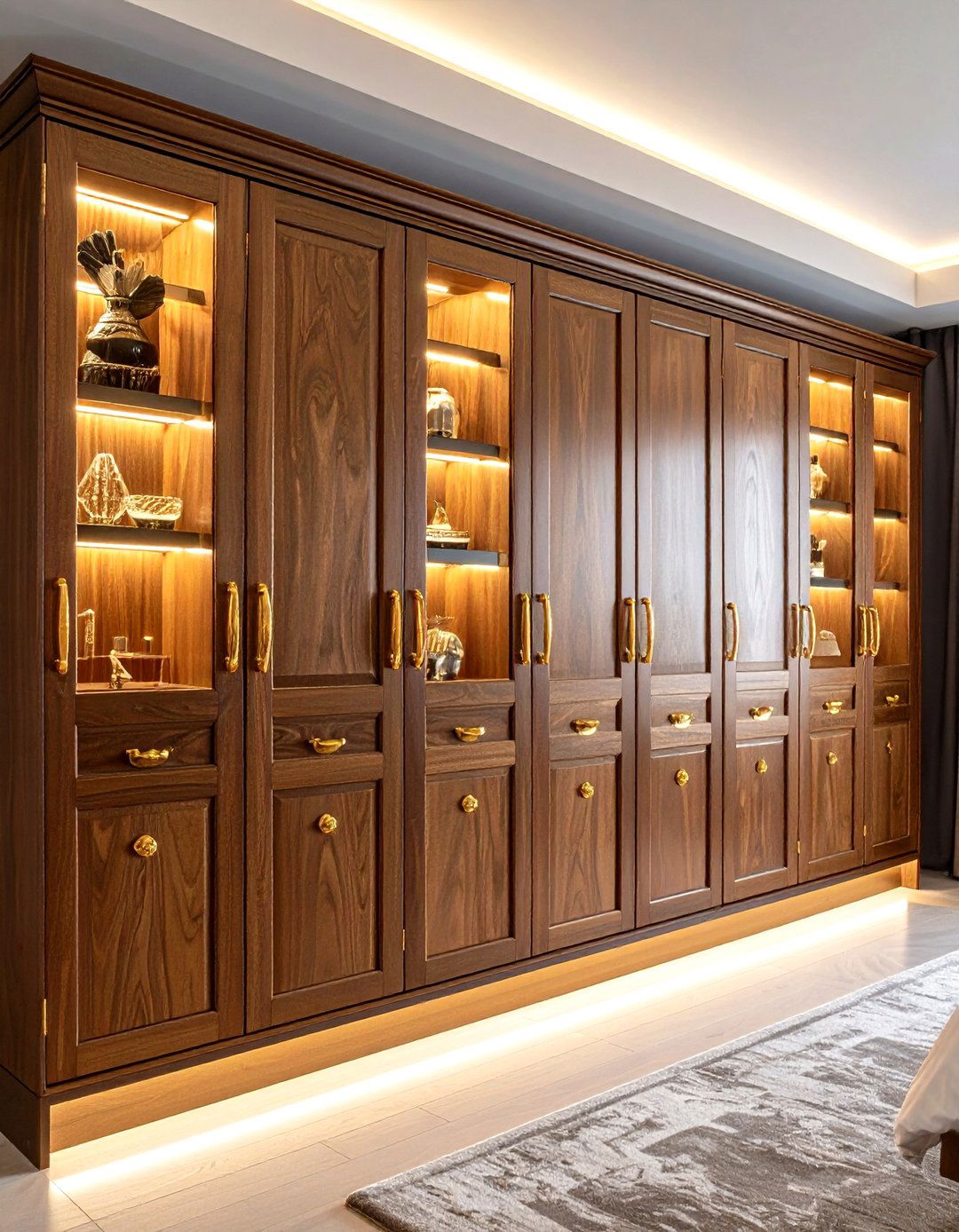 Built In Wardrobes with Deco Hardware Streamlining an Art Deco Bedroom - 25 art deco bedroom ideas
