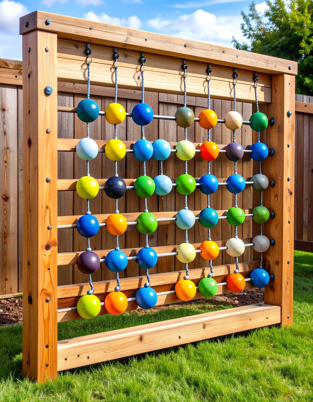 Bungee Cord Ball Corral Offers See Through Access - 25 outdoor toy storage ideas