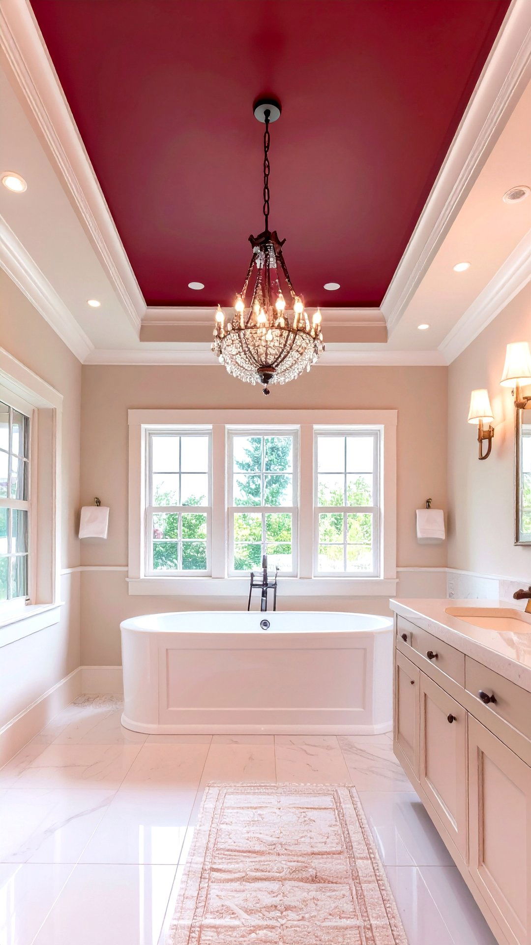 Burgundy Bathroom Ceiling Paint Pop - 25 burgundy bathroom ideas