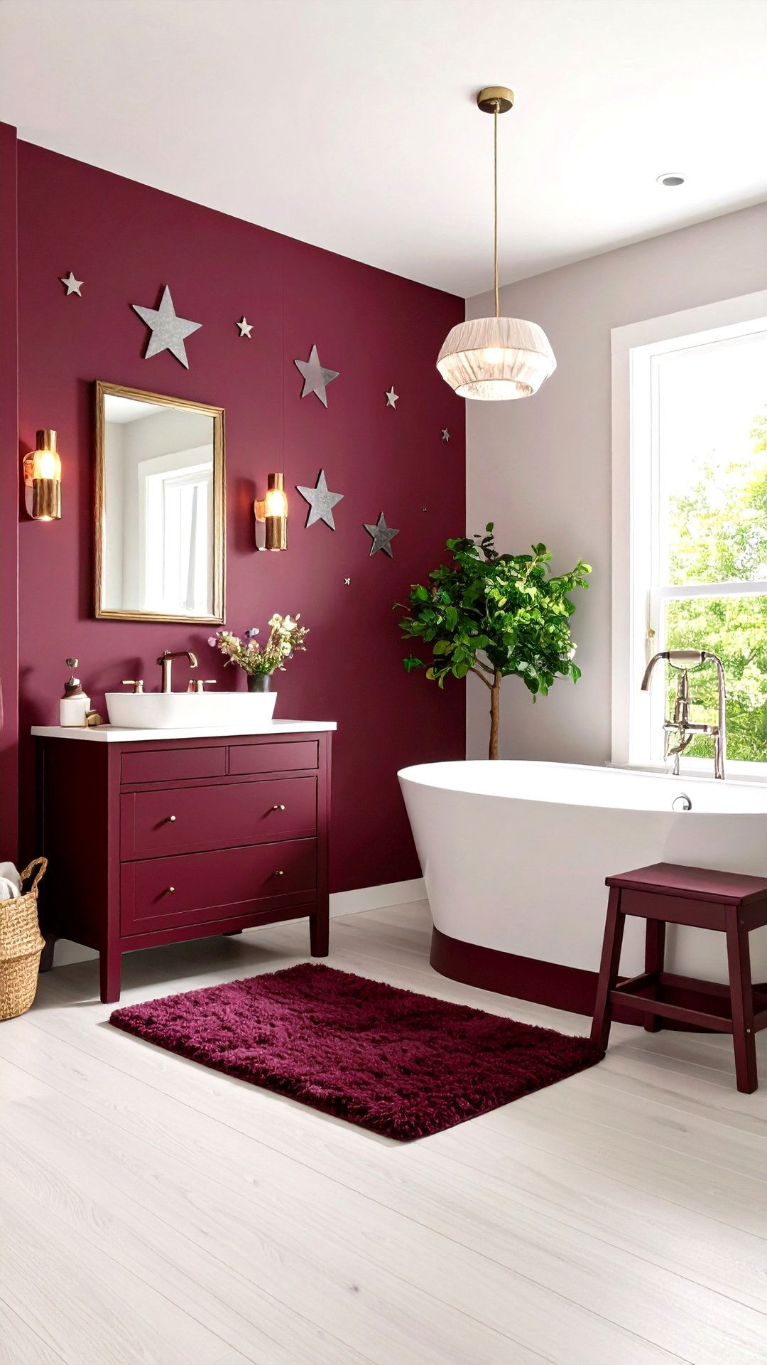Burgundy Bathroom Kids Friendly Approach - 25 burgundy bathroom ideas