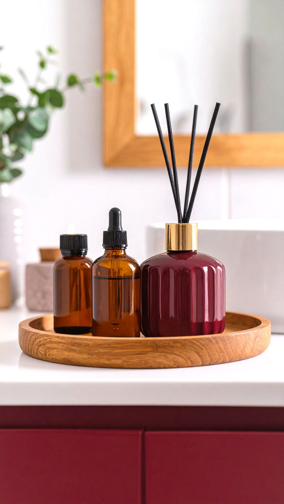 Burgundy Bathroom Spa Like Scent Zones - 25 burgundy bathroom ideas