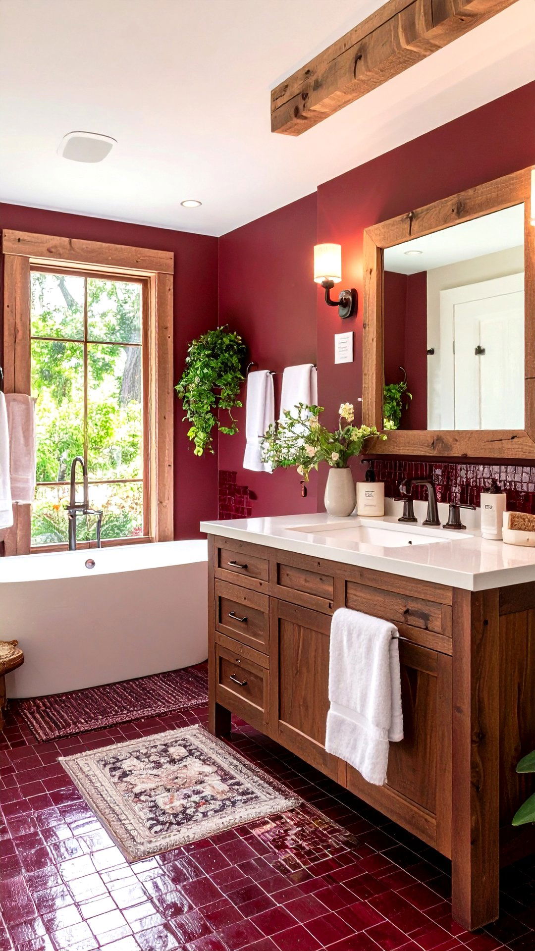 Burgundy Bathroom Sustainable Materials - 25 burgundy bathroom ideas