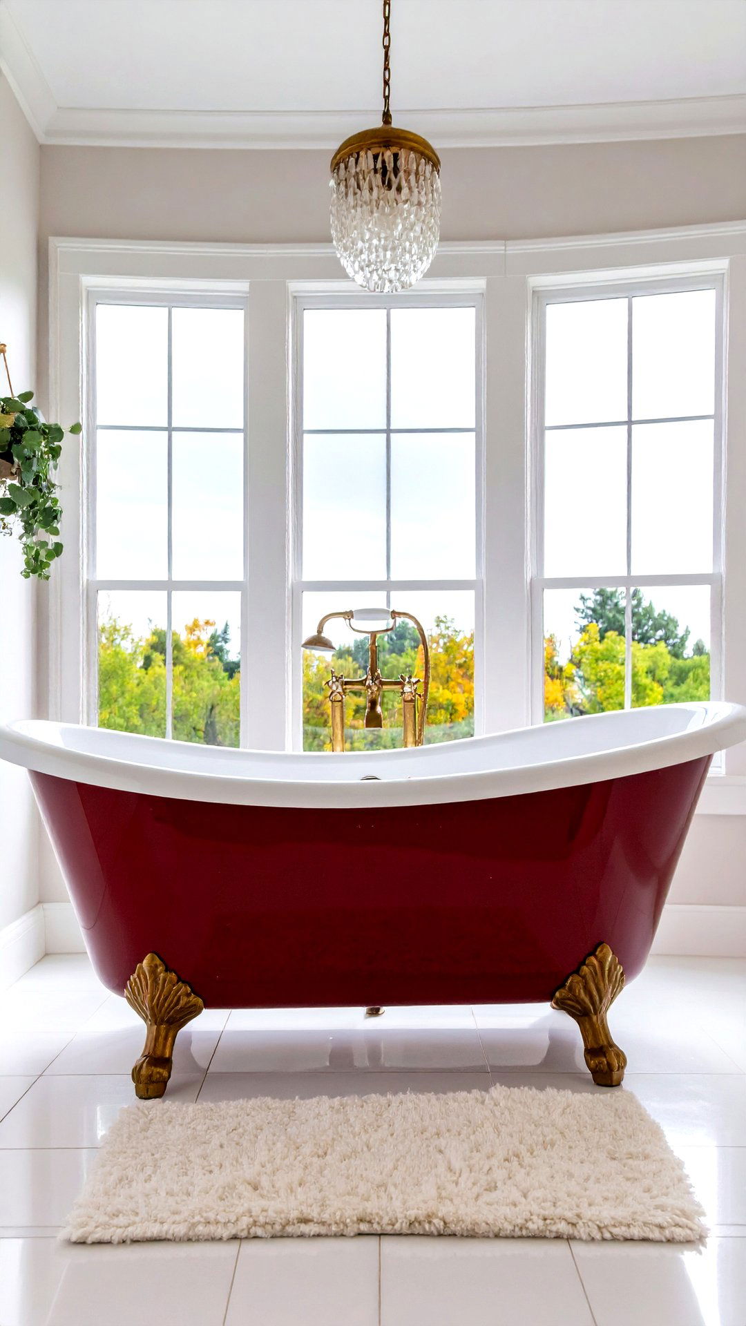 Burgundy Bathroom Vintage Clawfoot Tub - 25 burgundy bathroom ideas