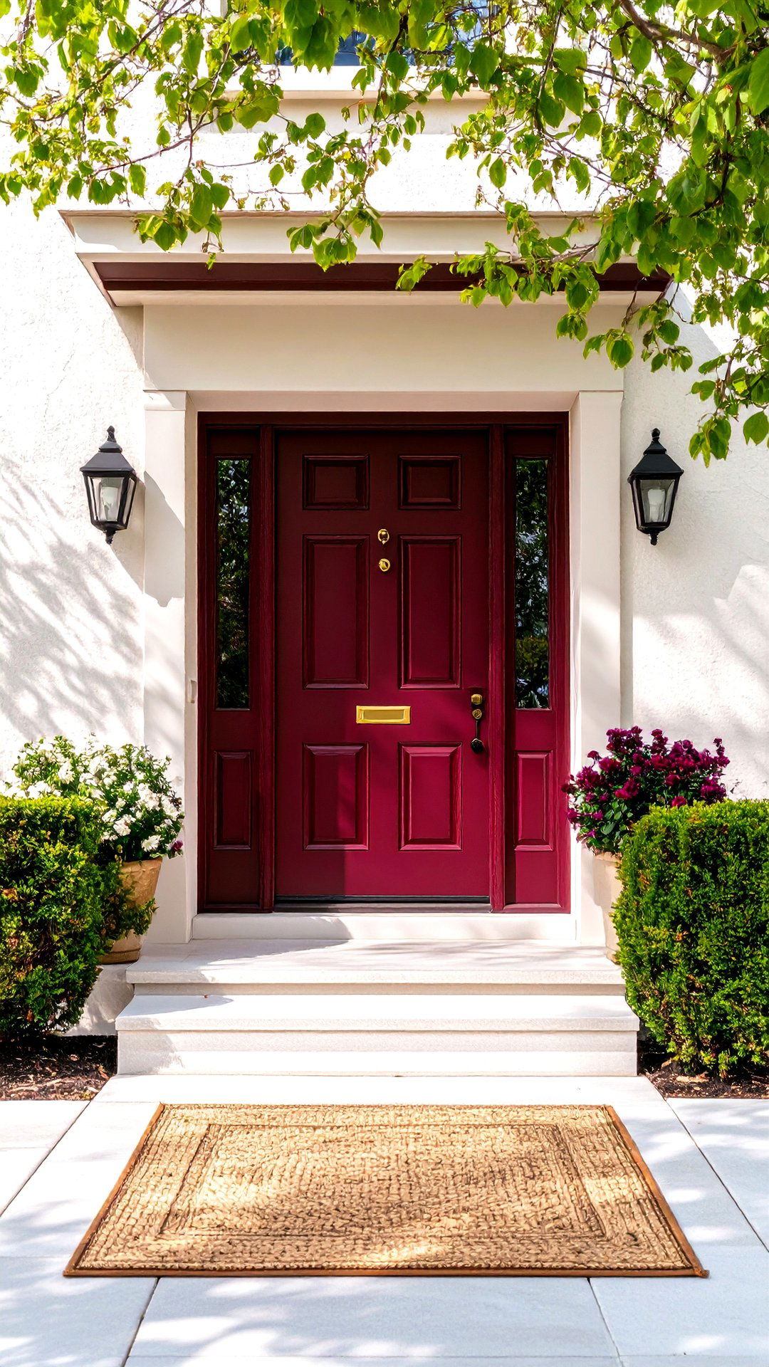 Burgundy Door for Curb Appeal Resale Value - 25 burgundy front door ideas
