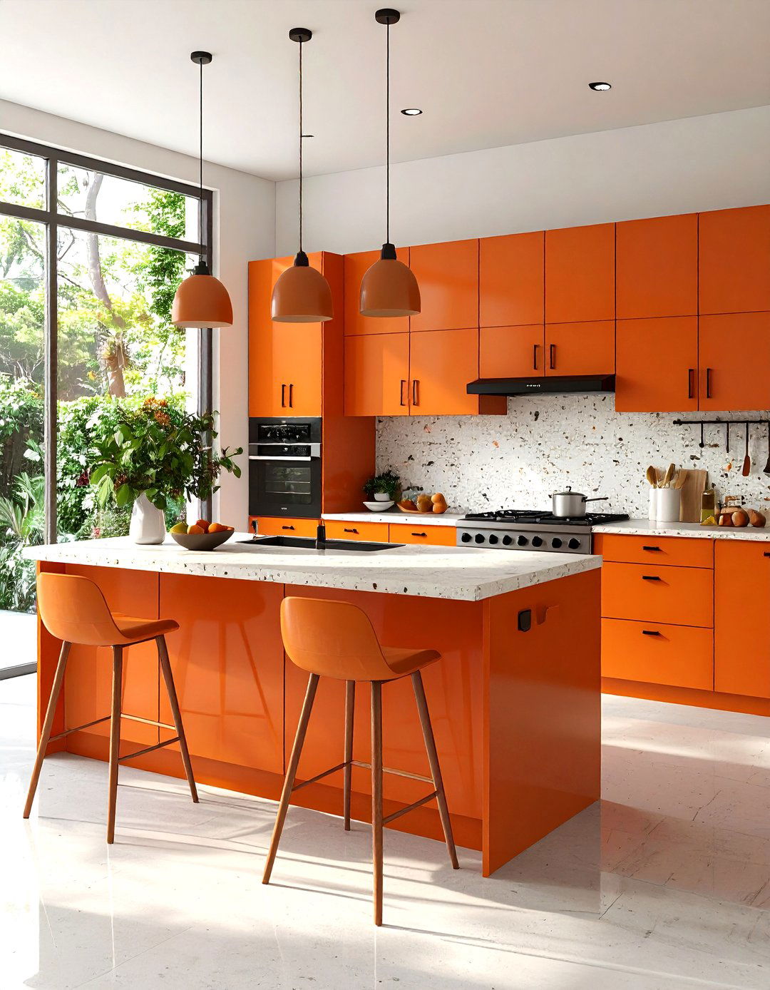 Burnt Orange Cabinets Deliver Zesty Energy to a s Kitchen - 25 70s kitchen ideas