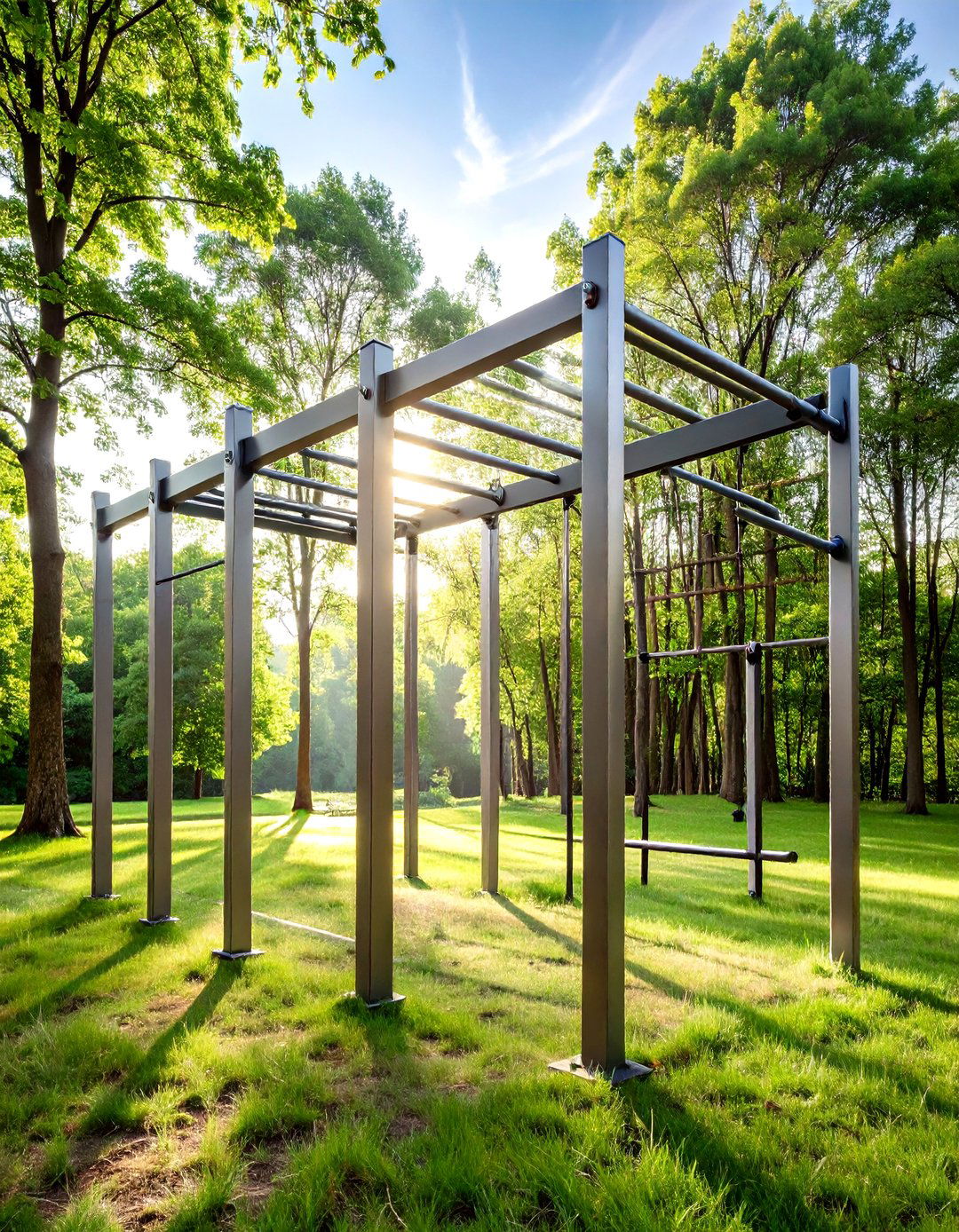 Calisthenics Park Style Outdoor Gym With Monkey Bars - 25 outdoor gym ideas