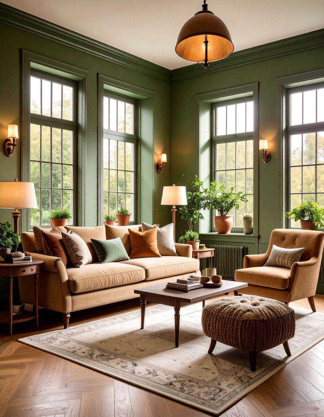 Calke Green Classic Reading Den - 25 dark green home library ideas and inspiration