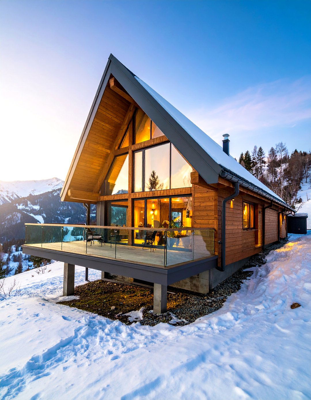 Cantilevered Mountain View Balcony A Frame - 25 a frame house with balcony