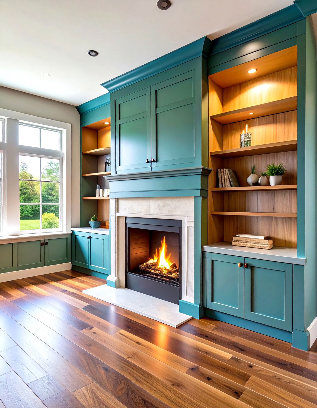 Carve Discreet Storage Niches - 25 off-center fireplace ideas