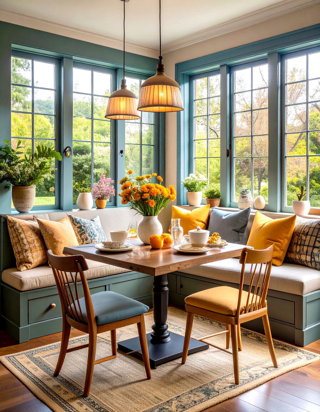 Carve Out a Breakfast Nook Under a Window - 25 open kitchen ideas
