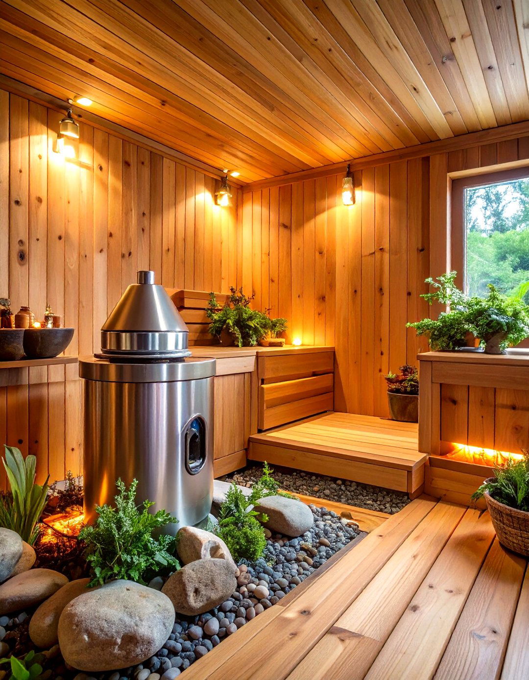 Cedar Aroma Sauna With Built In Herb Infusers - 25 outdoor sauna ideas