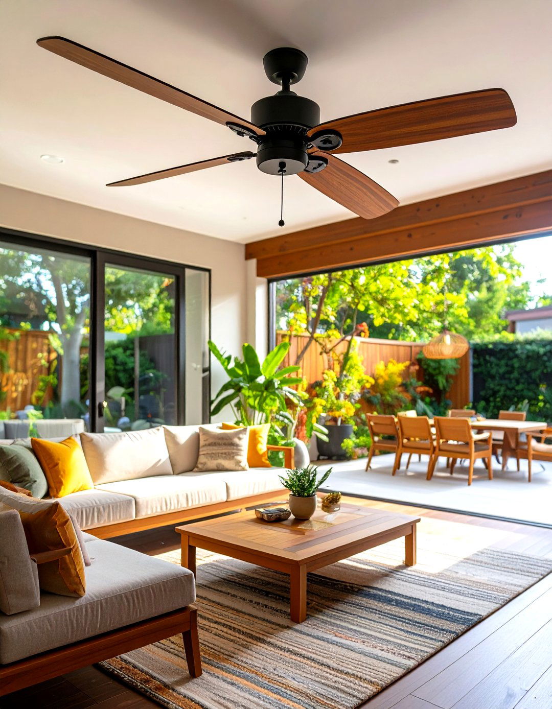 Ceiling Fan Adds Comfort with Minimal Energy - 25 outdoor living room ideas