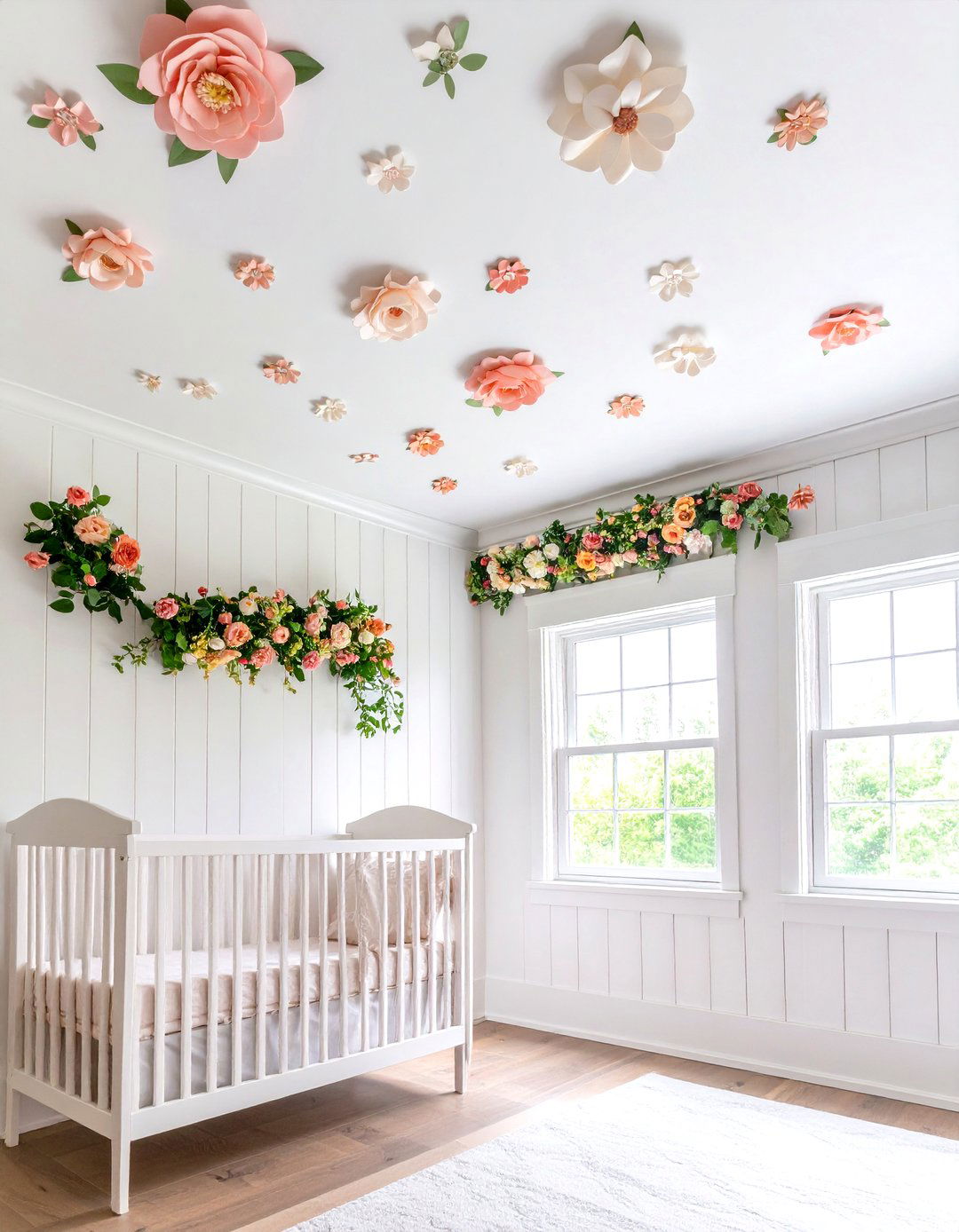 Ceiling Floral Decal Nursery Surprise - 25 floral nursery ideas