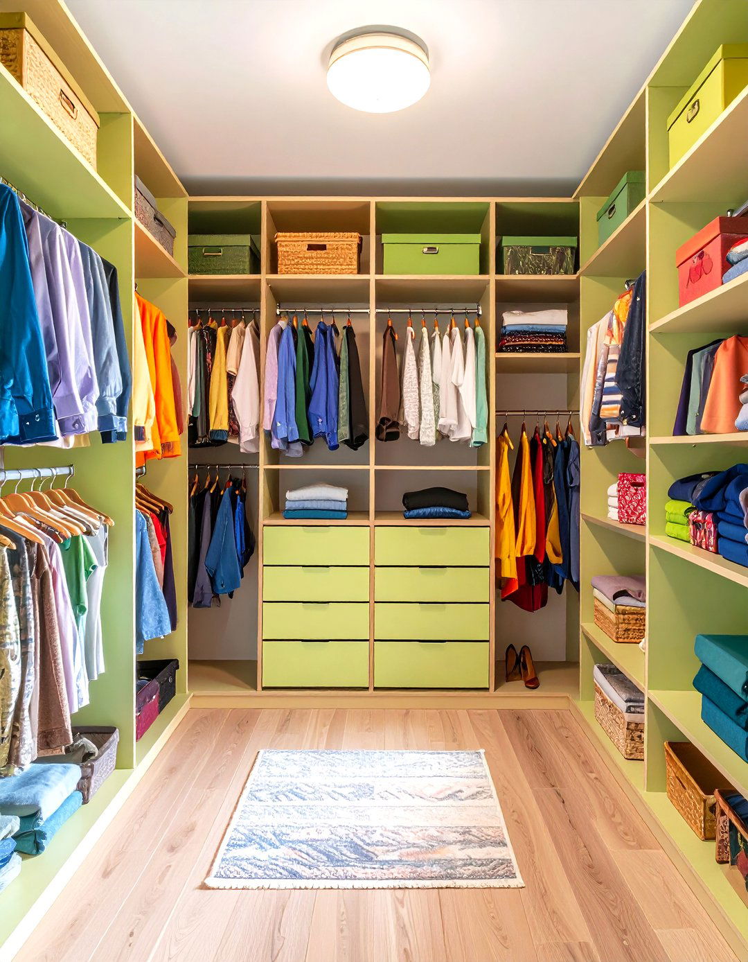 Ceiling High Storage for Tall Open Closets - 25 open closet ideas