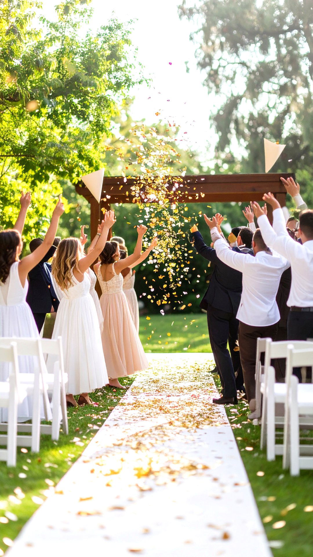 Ceremony Exit with Biodegradable Confetti - 25 classic wedding ideas