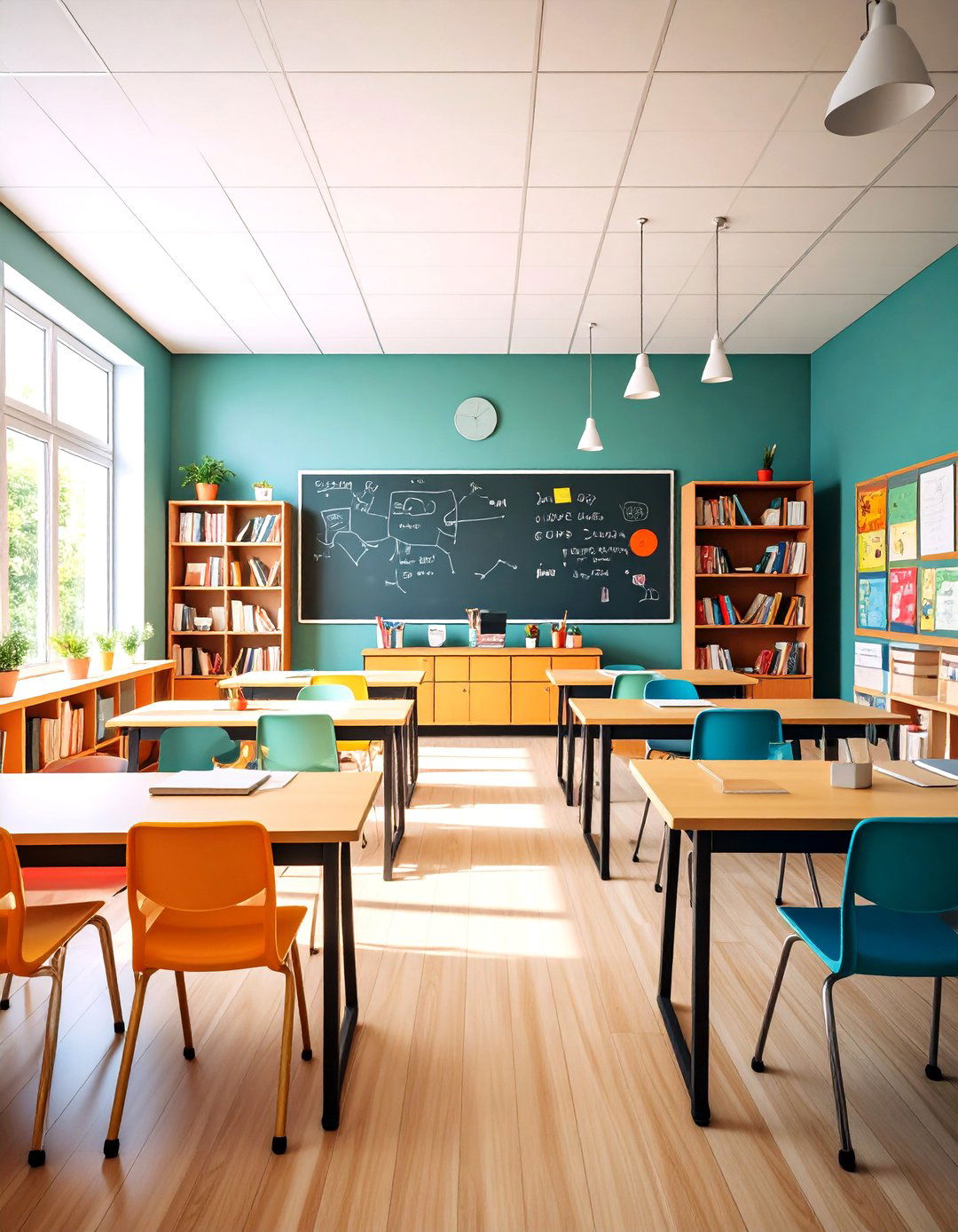 Chalkboard Ideation Office Wallpaper for Hands On Thinkers - 25 office wallpaper ideas
