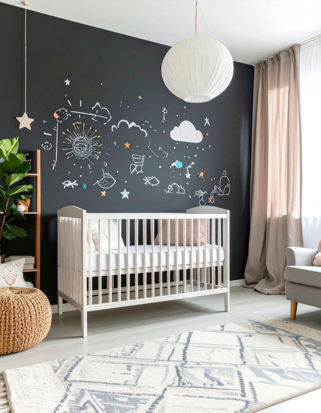 Chalkboard Paint Accent Wall - 25 nursery accent wall ideas