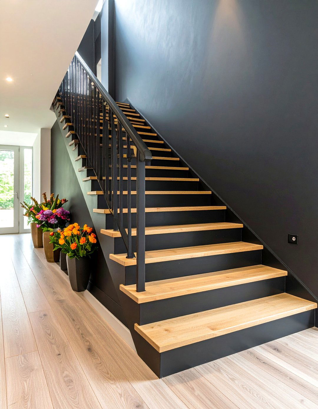 Chalkboard Painted Stairs Invite Daily Doodles - 25 painted stair ideas