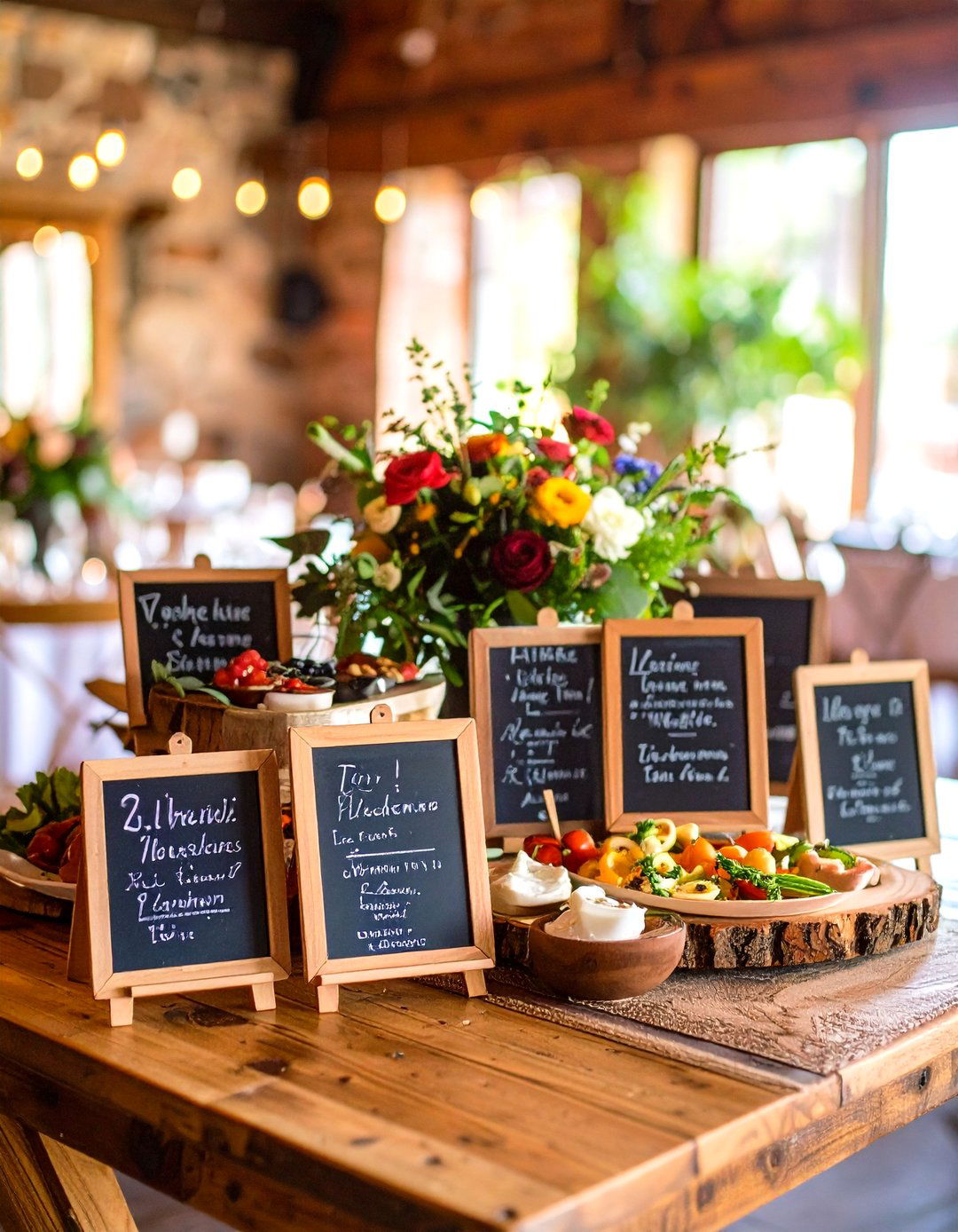 Chalkboard Quote Centerpiece - 25 non-floral wedding centerpiece ideas