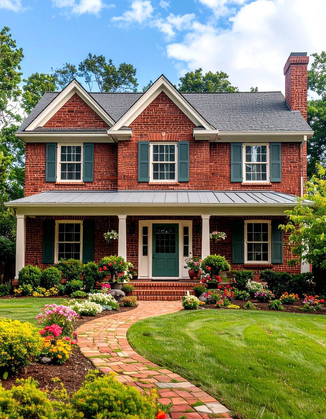 Chalky Garden Green Exterior Brick Paint Color Sprig of Sage - 25 exterior brick paint color ideas