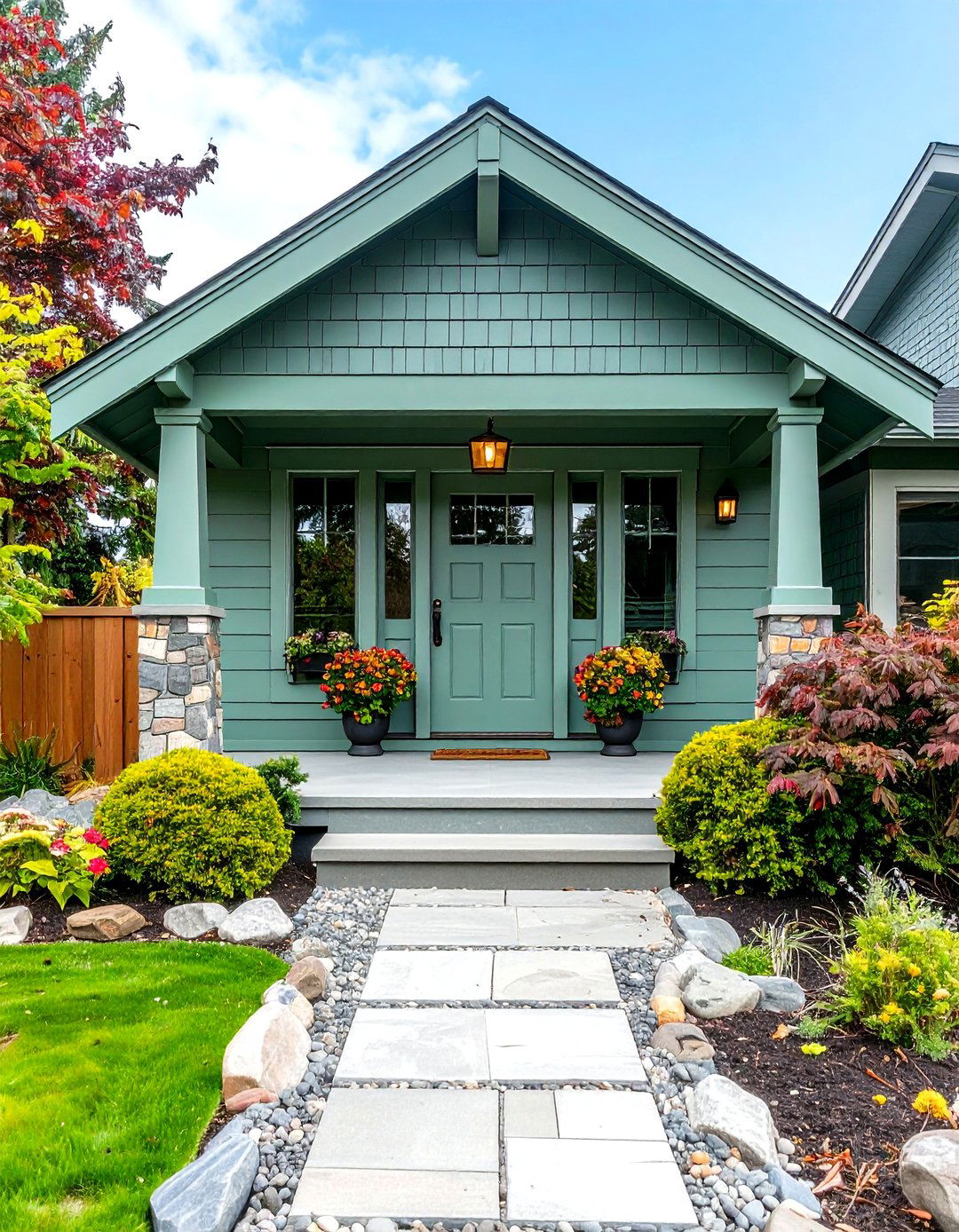 Chalky Greens Offer Subtle Earthiness - 25 exterior house colors & inspiration
