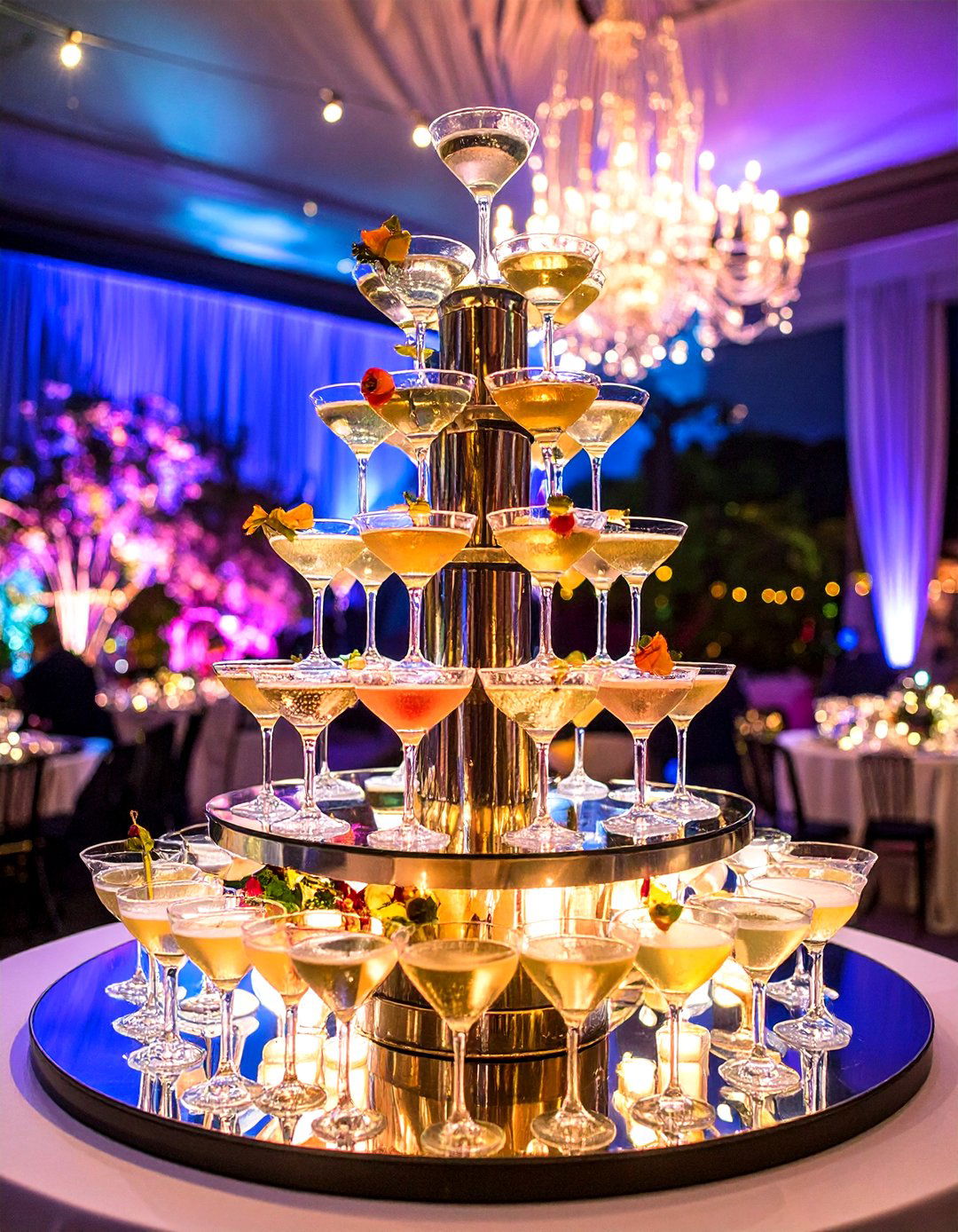 Champagne Tower Celebrates Roaring Twenties Excess - 25 art deco wedding ideas