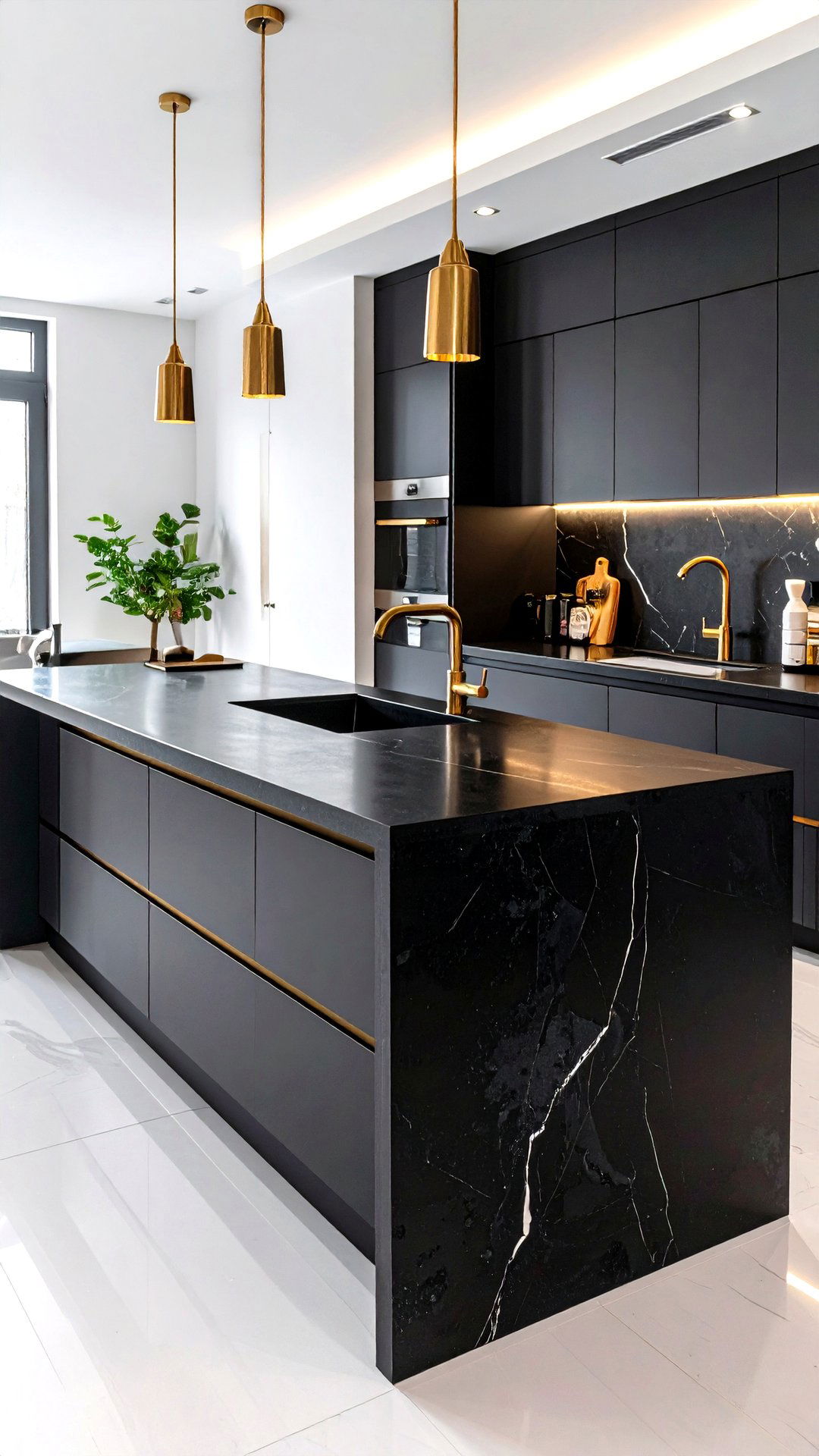 Charcoal Black Pigmented Concrete Countertop - 25 concrete countertop ideas