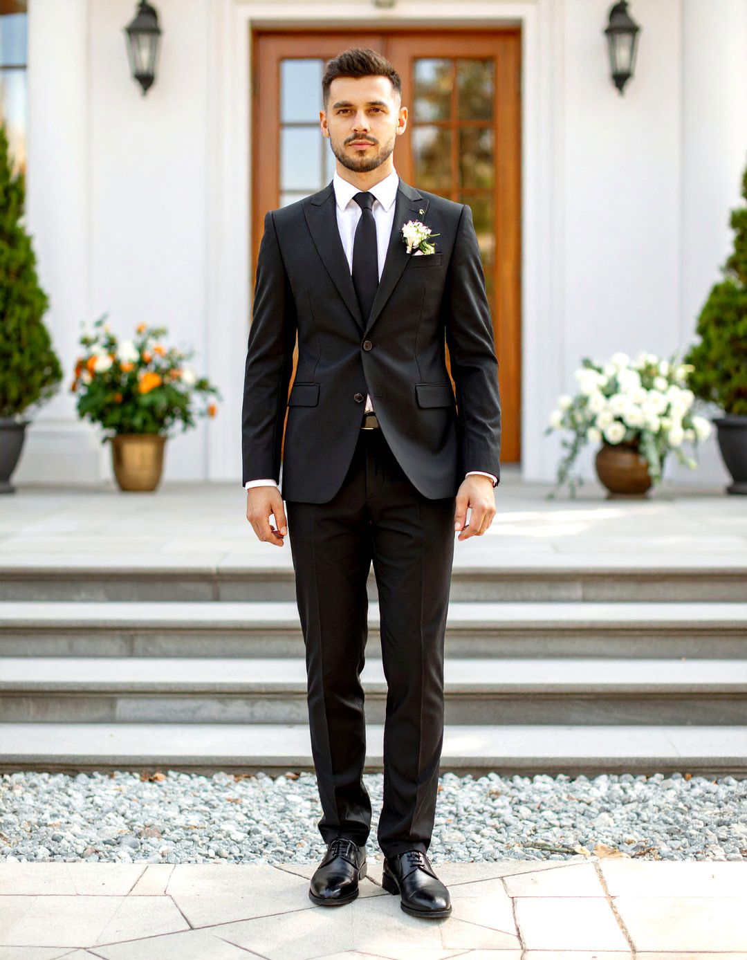 Charcoal Black Tie Optional Mens Wedding Outfit - 25 men's wedding outfit ideas