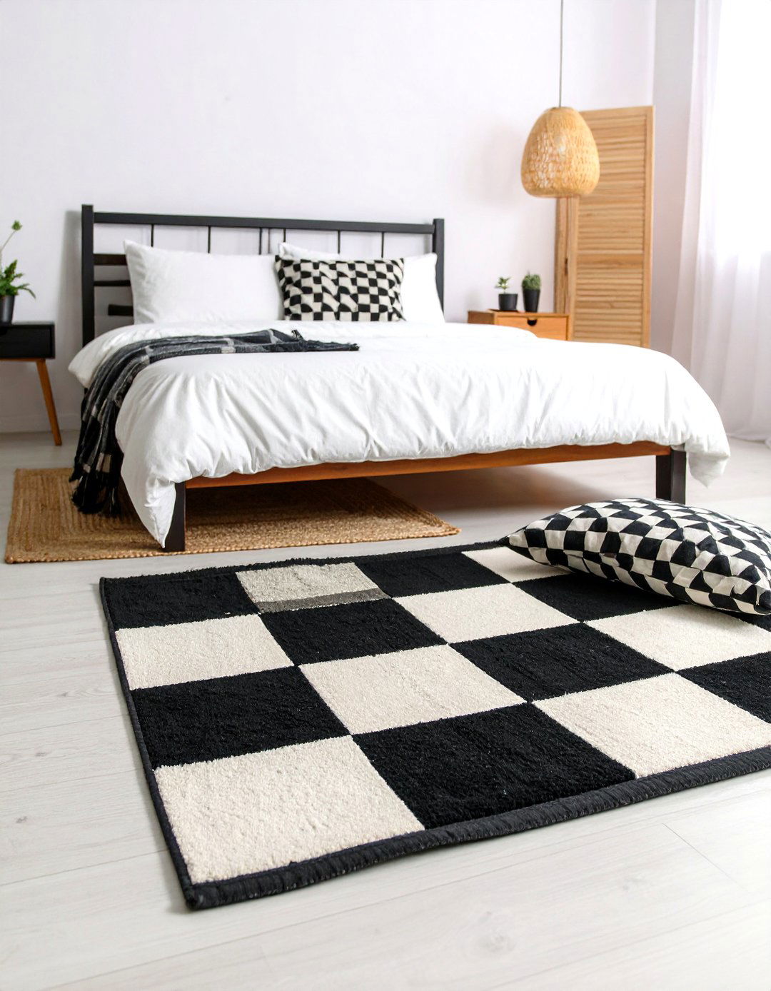 Checkerboard Rug Pulse for a s Bedroom - 25 90s bedroom decor ideas