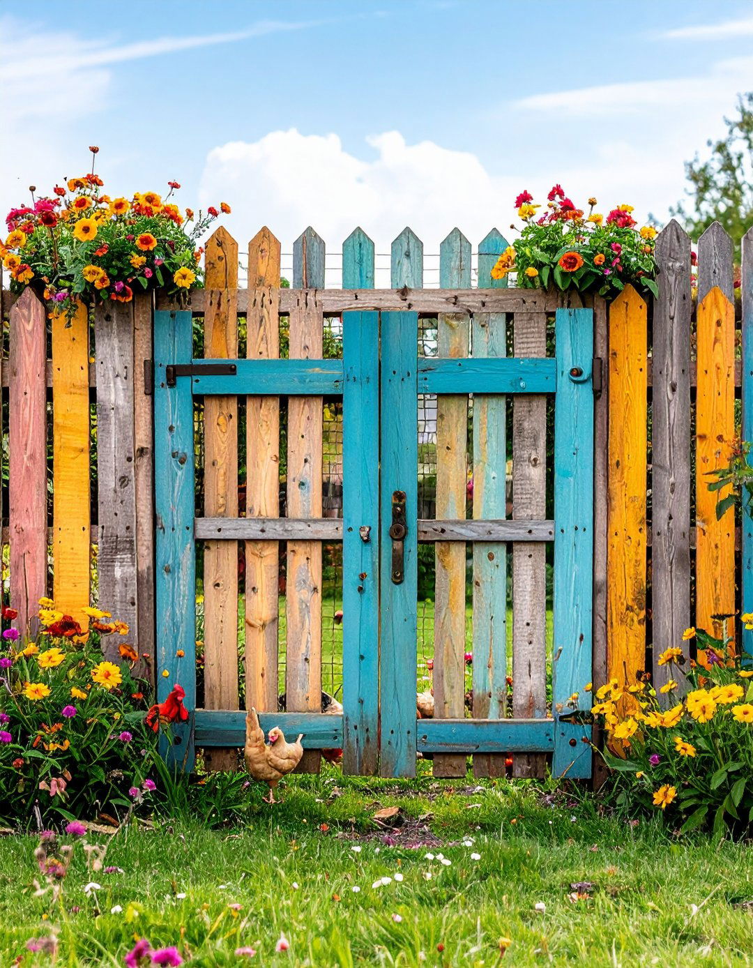 Chicken Run Pallet Yard Fence - 25 pallet fence ideas