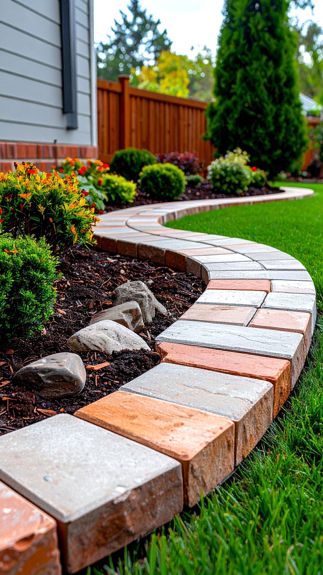 Child Safe Rounded Brick Edging - 25 brick edging ideas