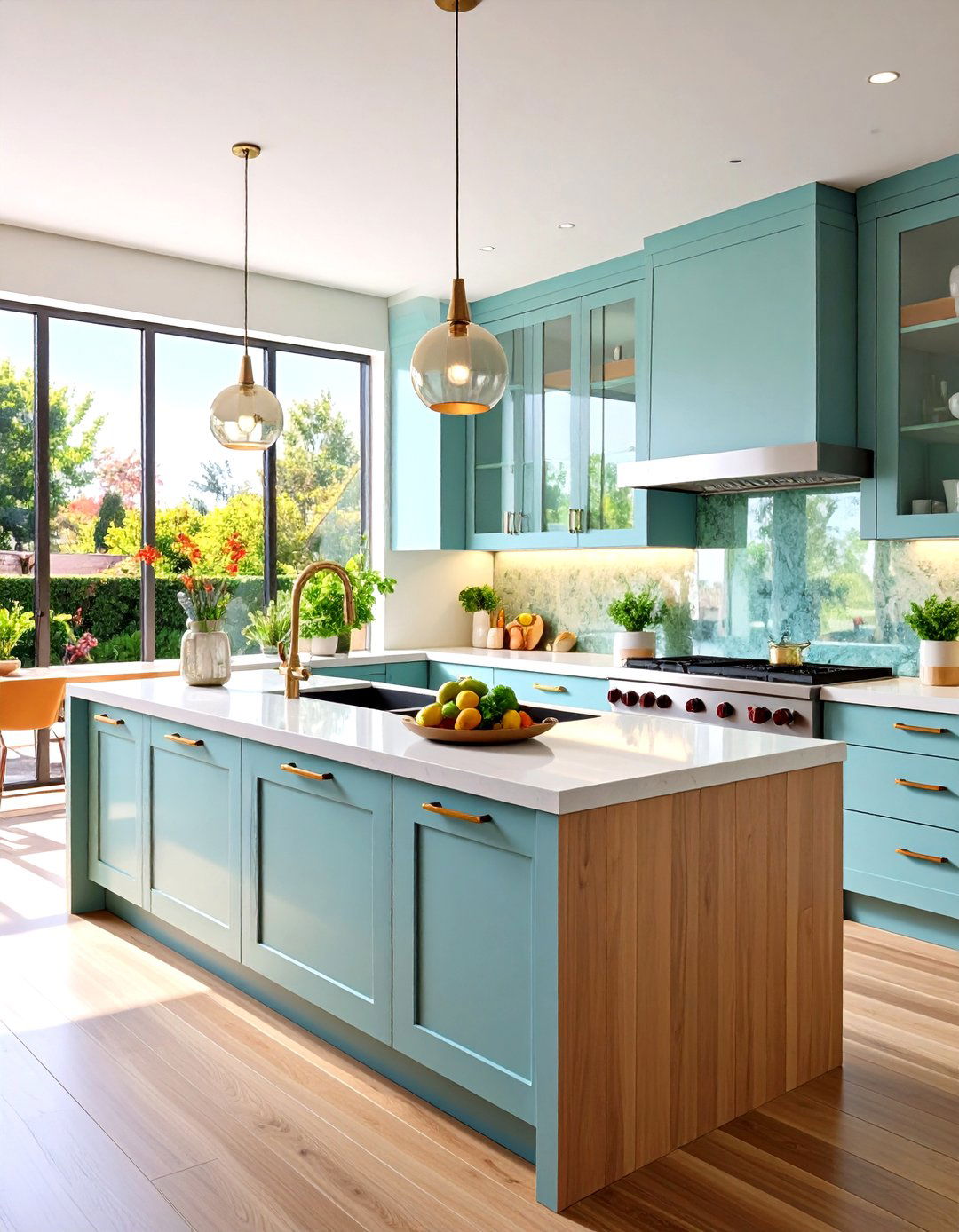 Choose a Hygienic Glass Backsplash Behind the Hob - 25 parallel modular kitchen design ideas