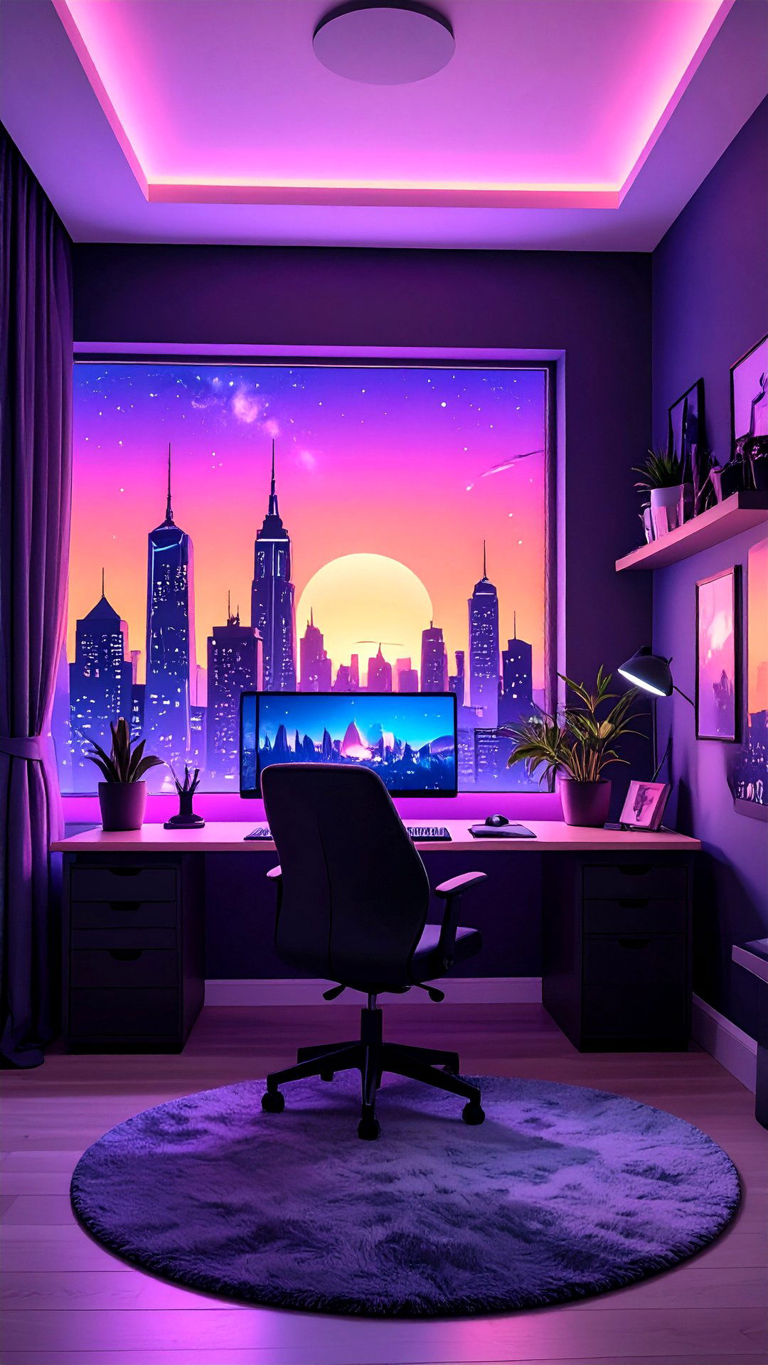 Cityscape Skyline Silhouette Boys Room Paint - 25 boys room paint ideas