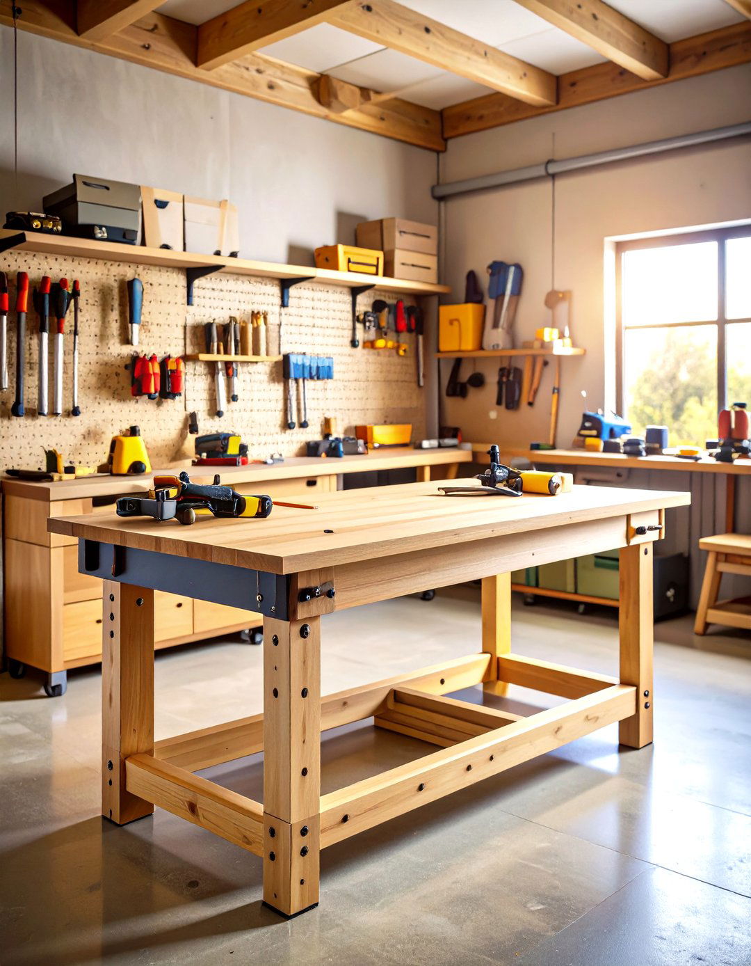 Clamping Edge Garage Workbench for Versatile Hold Downs - 25 garage workbench ideas